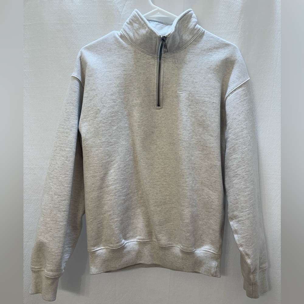 Nike Men's Grey Quarter Zip Sweatshirt